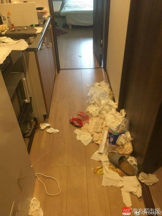 Estudiantes chinas hacen desastre en una casa Airbnb