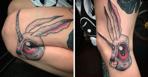 Cover Tatuajes que son ilusiones ópticas creado por el artista Veks Van Hillik