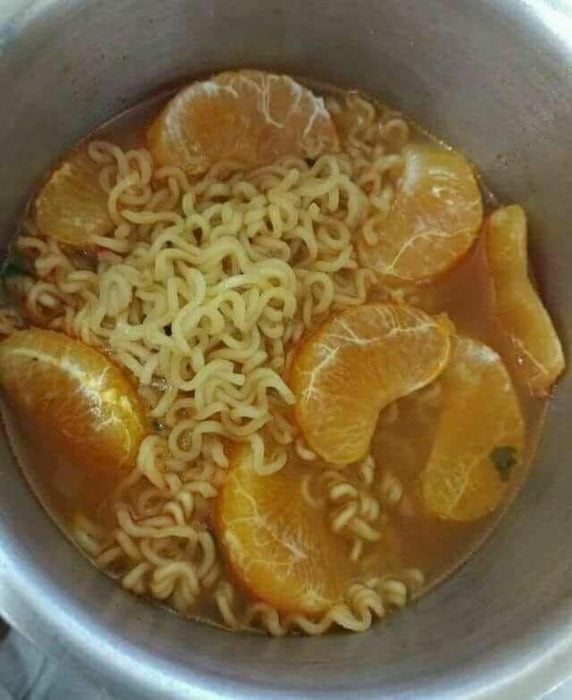 fideos con naranja 