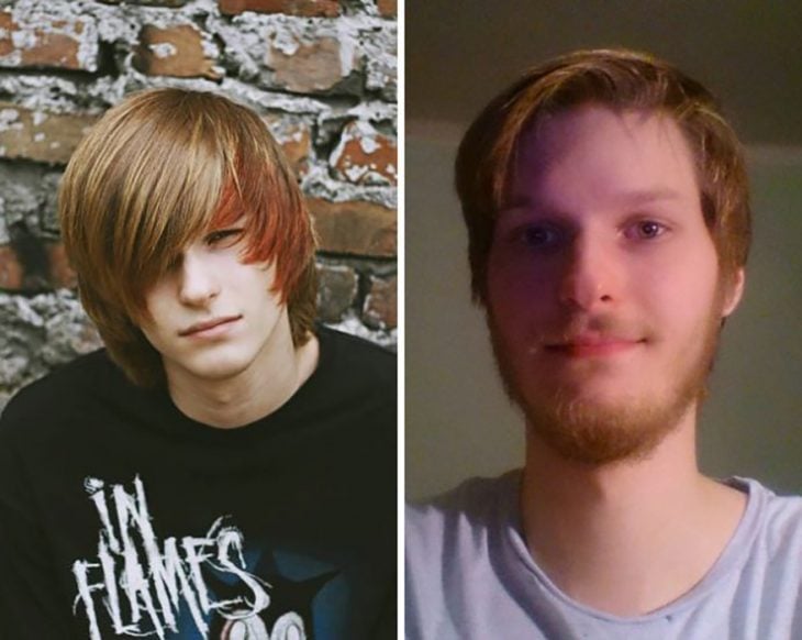 antes y después chico emo 