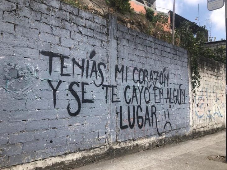 tenías mi corazón grafitti