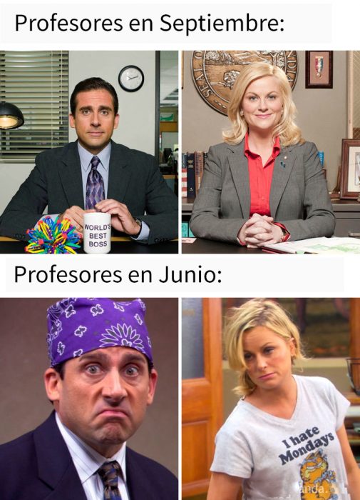 meme profesores en septiembre y en junio 