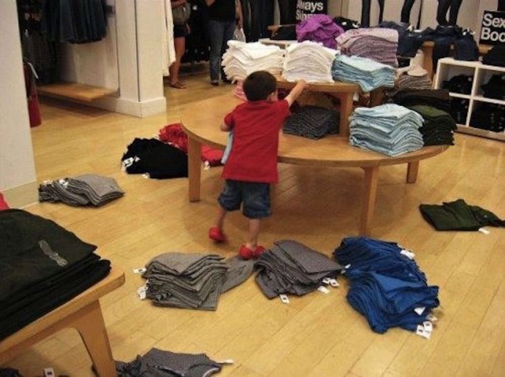 niños odian ir de compras