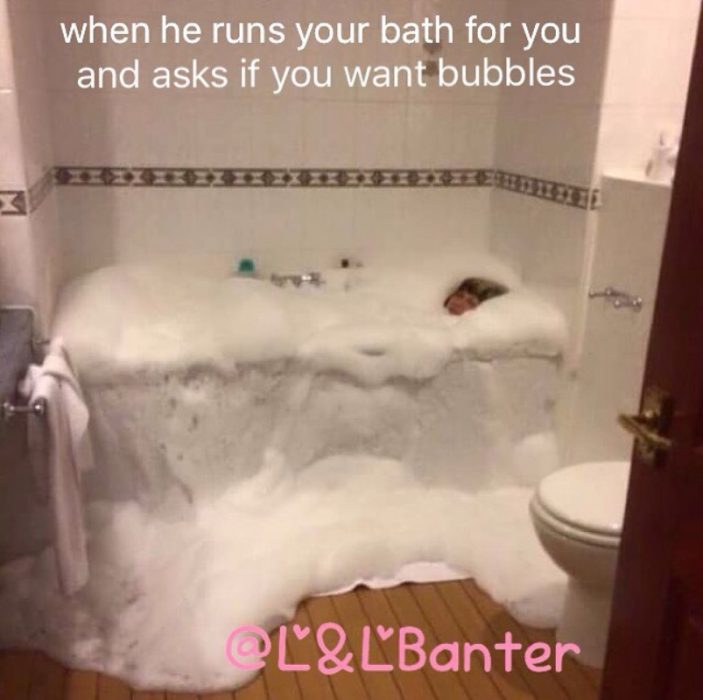 baño de burbujas 