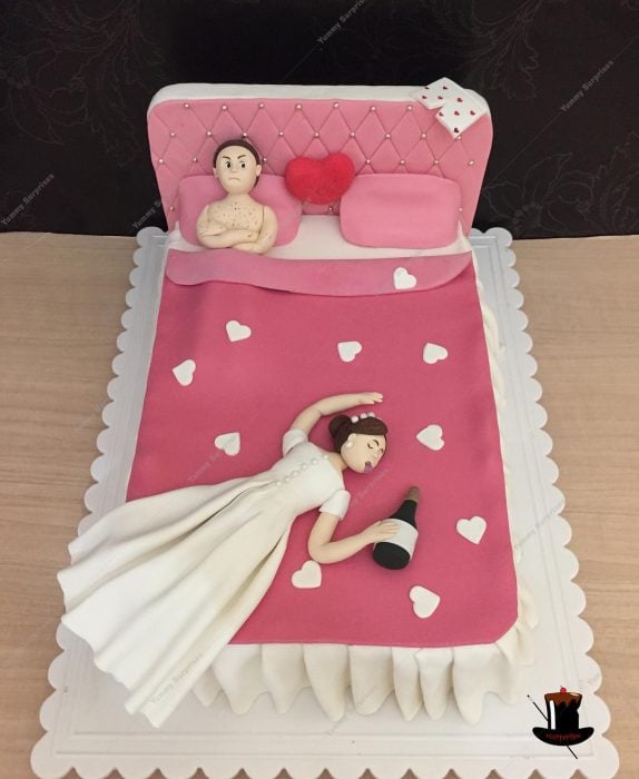 pastel recién casados 