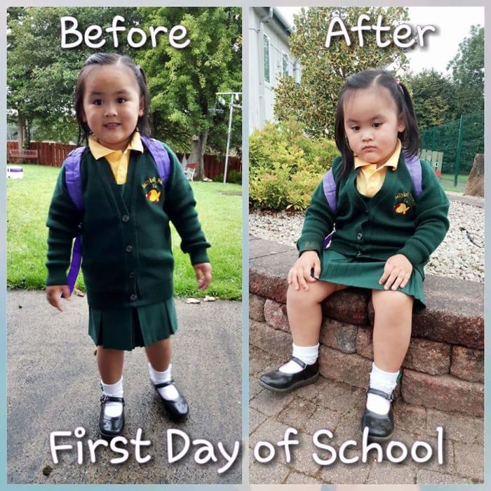 niña uniforme escolar 