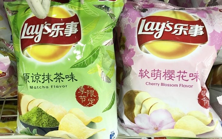  Frituras sabor matcha y flor de cerezo en Japón