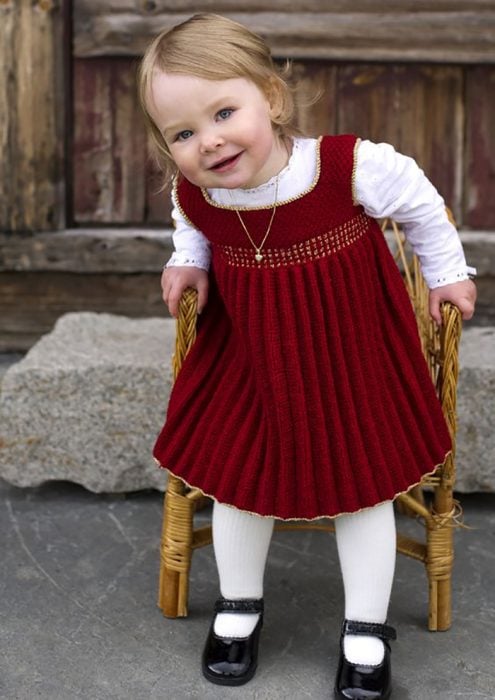 vestido tejido rojo 