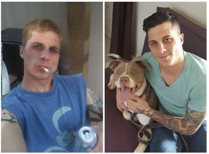 antes y después de las drogas