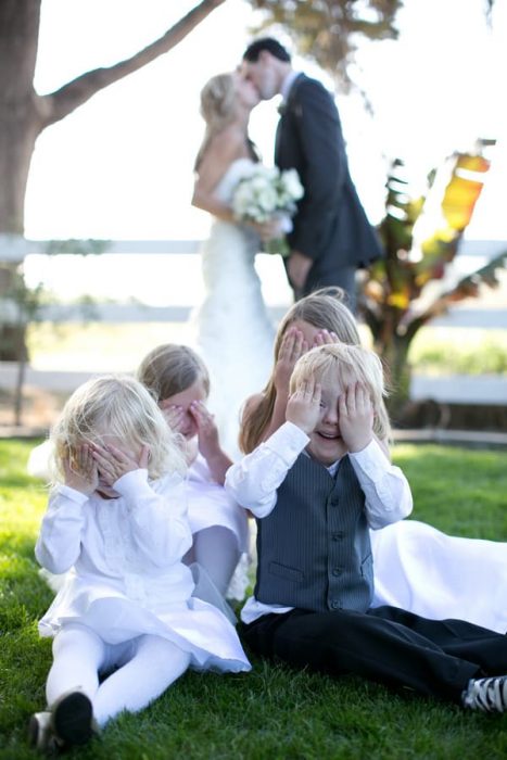 foto de boda con niños 