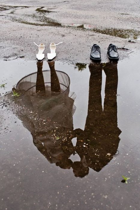 foto de boda con reflejos 