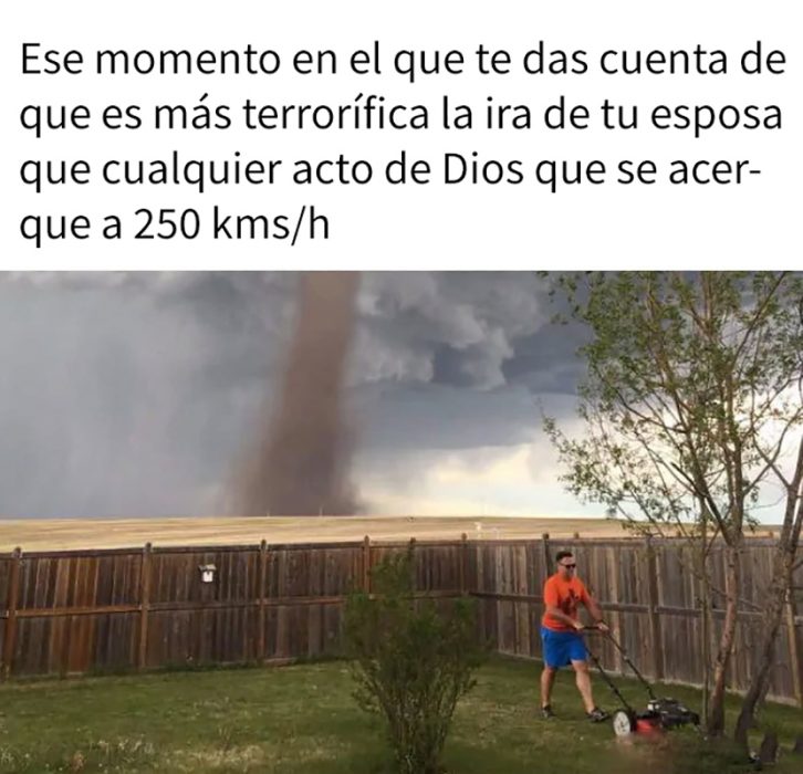 meme podando el césped 