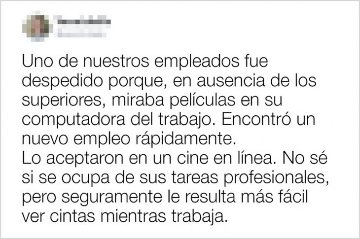 fue despedido por ver películas en el trabajo 