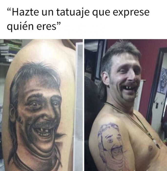 señor con retrato de sí mismo 