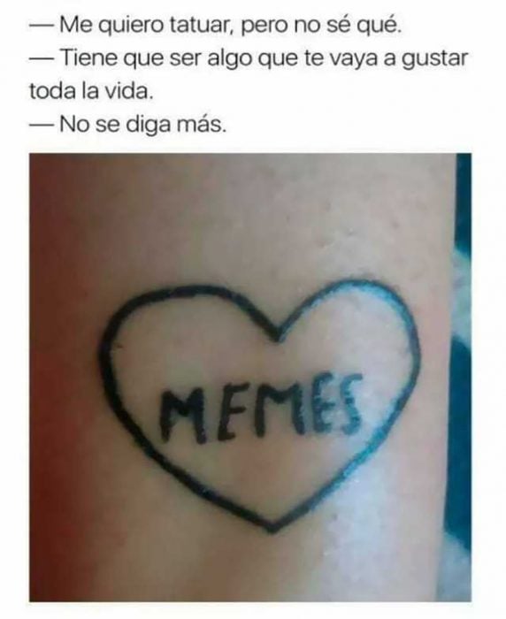 tatuaje de corazón y memes 