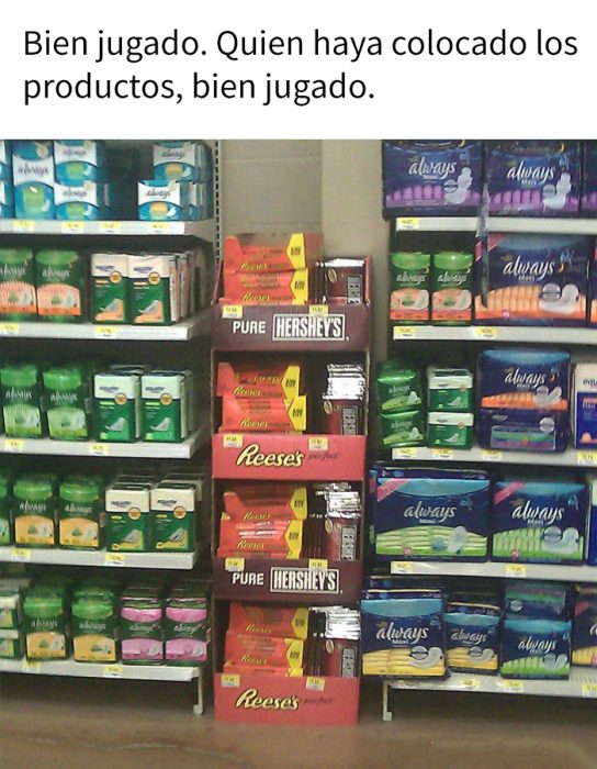 memem chocolates y toallas sanitarias 