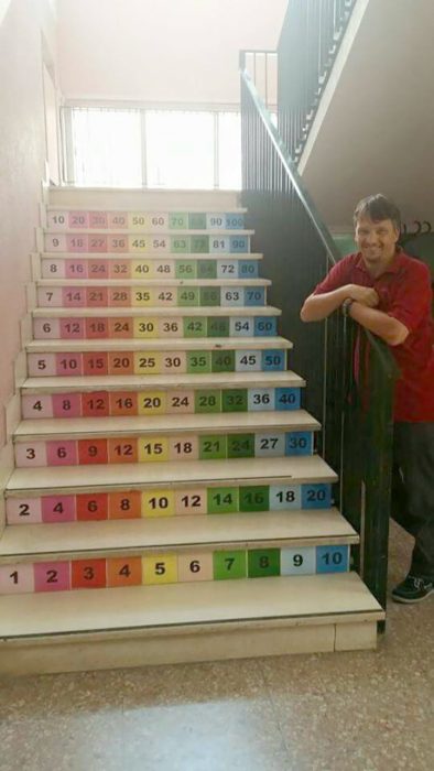 escaleras tabla de multiplicación 
