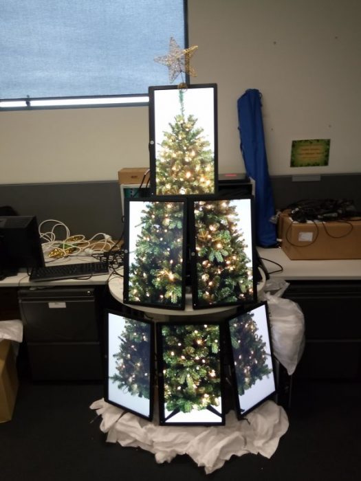 árbol de navidad de pantallas 