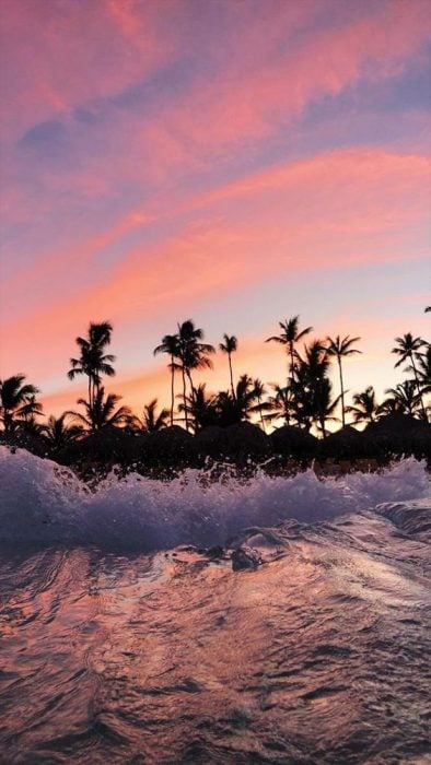 atardecer en la playa fondo de pantalla