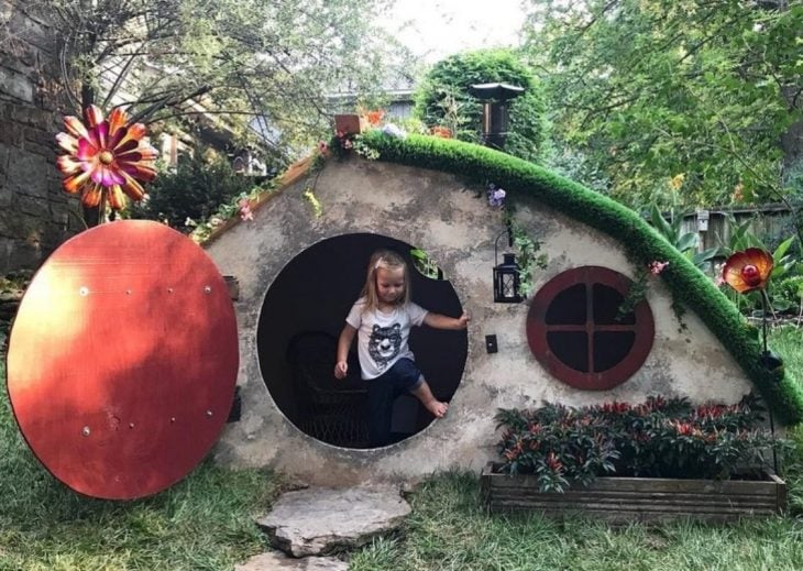 casa de hobbit para niña 