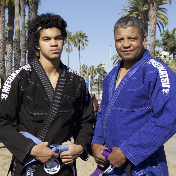 padre e hijo artes marciales 