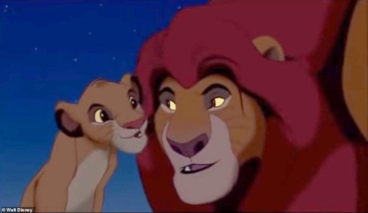 el rey león simba y mufasa 