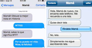 Mensajes de Whatsapp enviados por Mamá